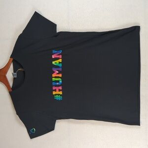 #HUMAN‎ Rainbow Pride Unisex Short Sleeve Shirt L